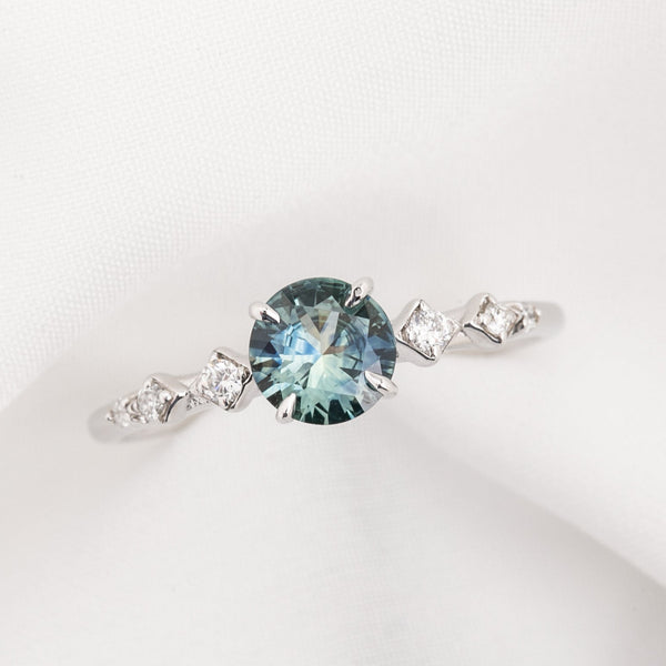 Celeste Ring, 0.73ct Montana Sapphire