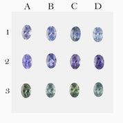 0.60ct Calibrated Oval Blue Green Purple Umba Sapphires (6.0mm)