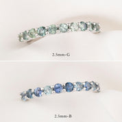 Lydia Montana Sapphire Band 2.5mm-0.80ctw, 14k White gold