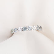 Lydia Montana Sapphire Band | 14K White Gold, 3.0mm -1.30ctw