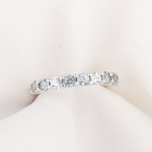 Lydia Montana Sapphire Band | 14K White Gold, 3.0mm -1.30ctw