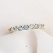 Lydia Montana Sapphire Band | 14K Gold, 3.0mm -1.30ctw