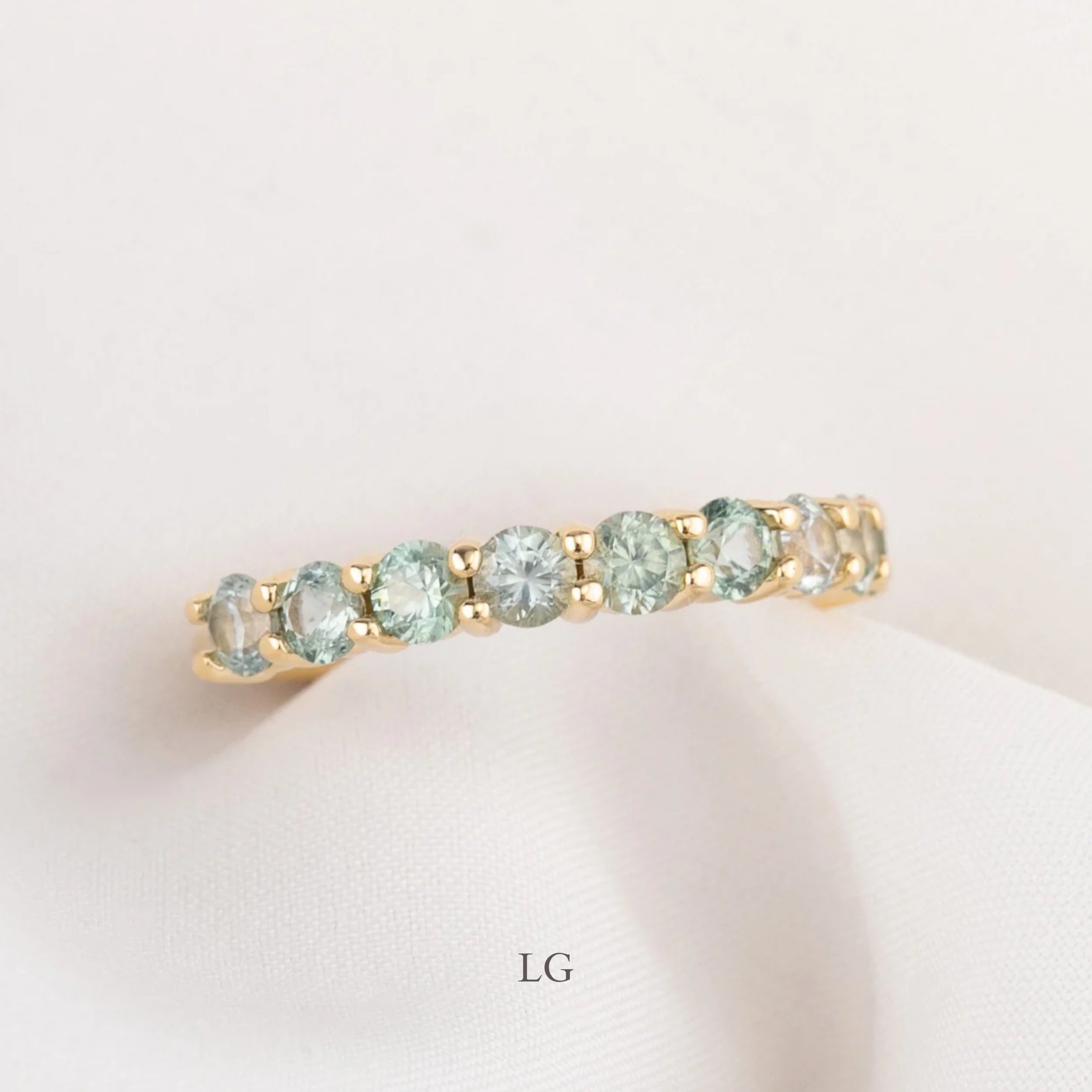 Lydia Montana Sapphire Band | 14K Gold, 3.0mm -1.30ctw