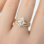 Emilie Ring, Oval Rose Cut Diamond