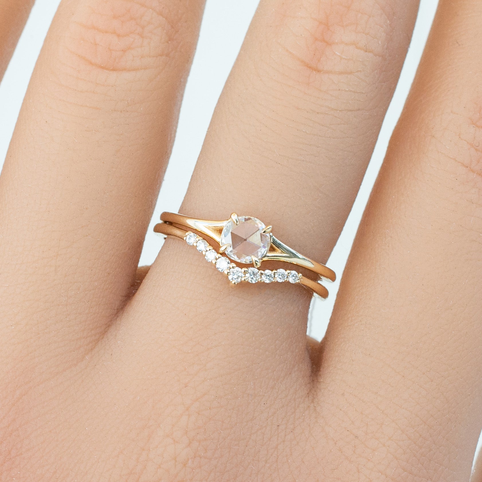 Kylie Ring, 0.27ct Rose Cut Diamond, 14k Yellow Gold (One of a kind)