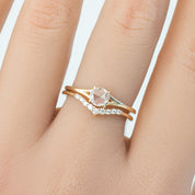 Kylie Ring, 0.27ct Rose Cut Diamond, 14k Yellow Gold (One of a kind)