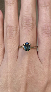 1.07ct Oval Cut Bluegreen Queensland Sapphire