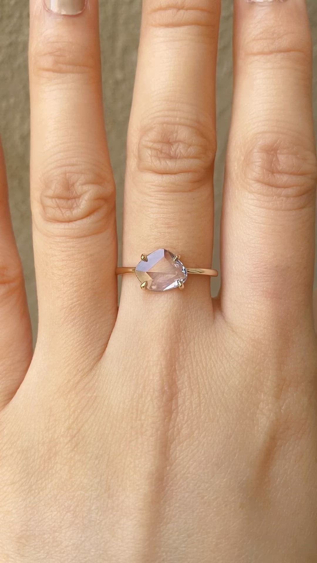 Lisa Ring - 1.18ct Unheated Organic Cut Light Blue Sapphire (One of a kind)