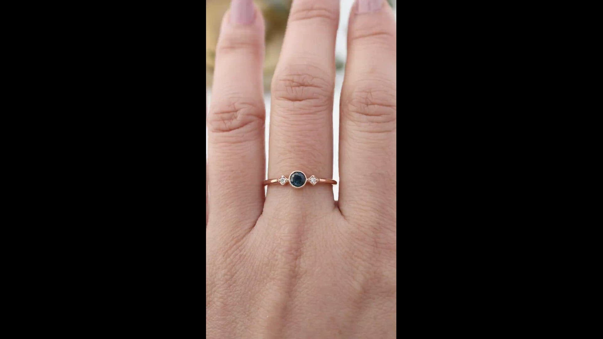Moon & Star Ring, 0.35ct Queensland Sapphire of your choice