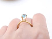 1.12ct Oval Cut Blue Green Montana Sapphire