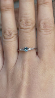 Estel Fleur Ring, 0.30ct Montana Sapphire of your choice