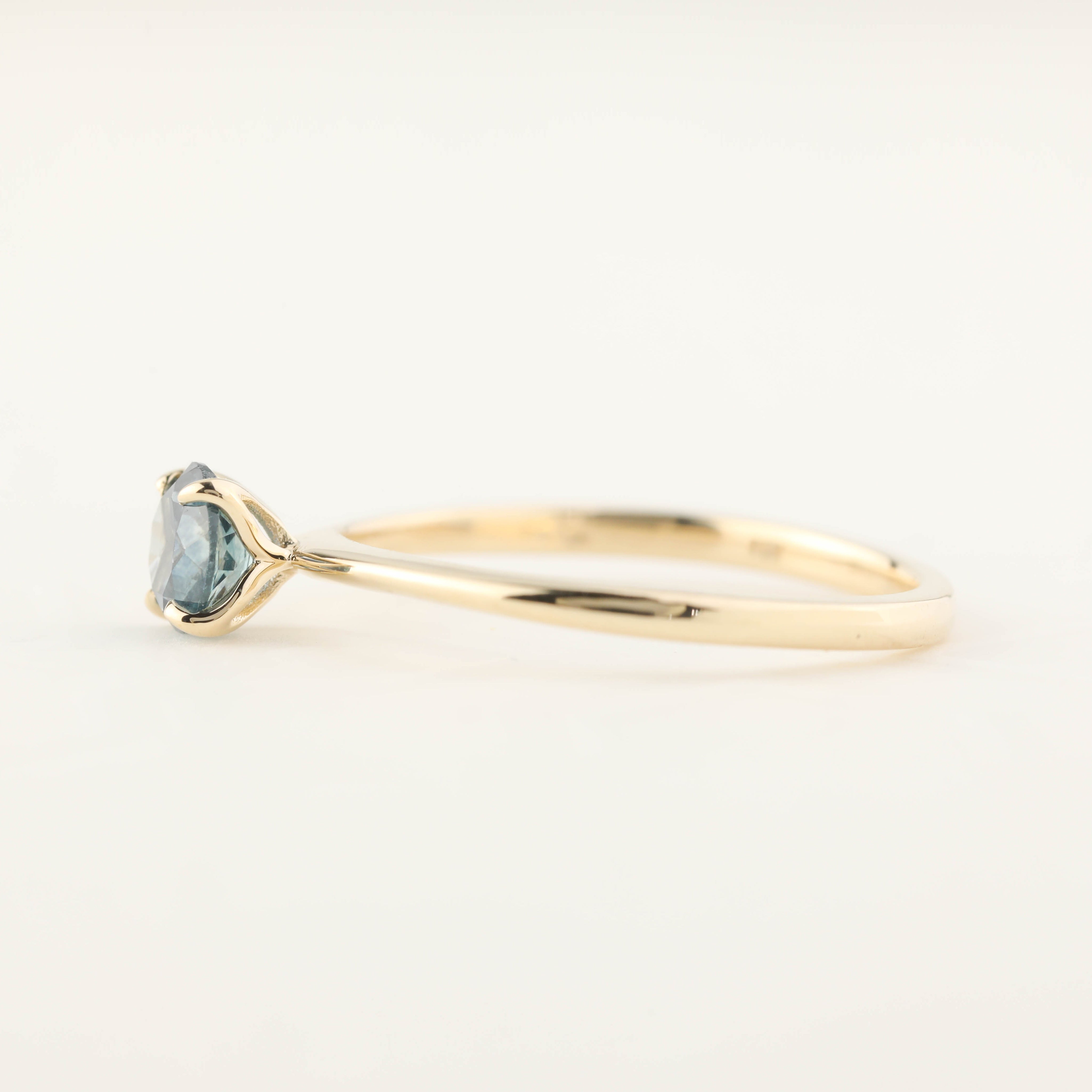 Sara Ring - 0.97ct Cushion Cut Blue Spinel