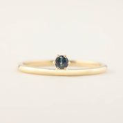 Gold Streaks Queensland Sapphire Ring