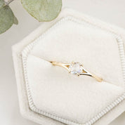 Kylie Ring, 0.27ct Rose Cut Diamond, 14k Yellow Gold (One of a kind)