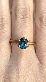 1.55ct Oval Cut Deep Teal Blue Madagascar Sapphire SO323