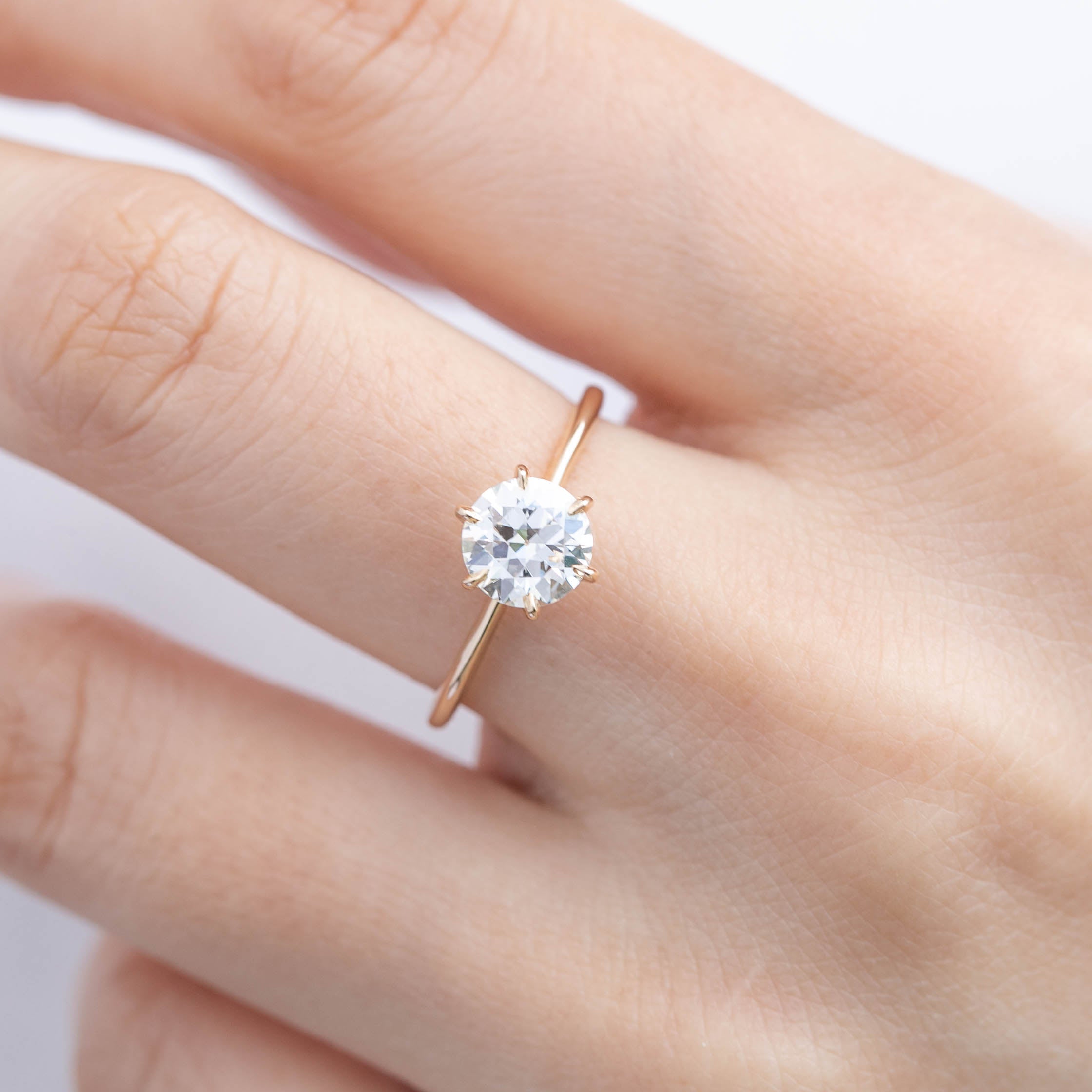 フローリンリング　オールドマインカットダイヤモンド　1.15ct　GIA鑑定書付き