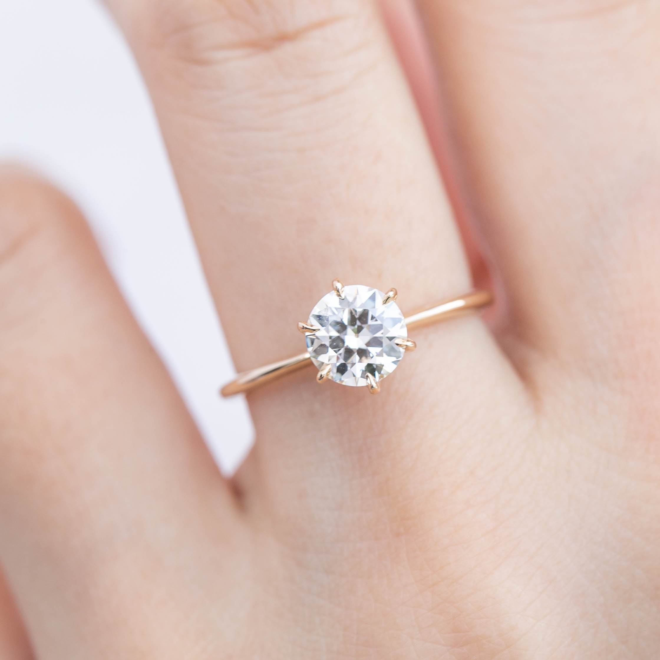 フローリンリング　オールドマインカットダイヤモンド　1.15ct　GIA鑑定書付き