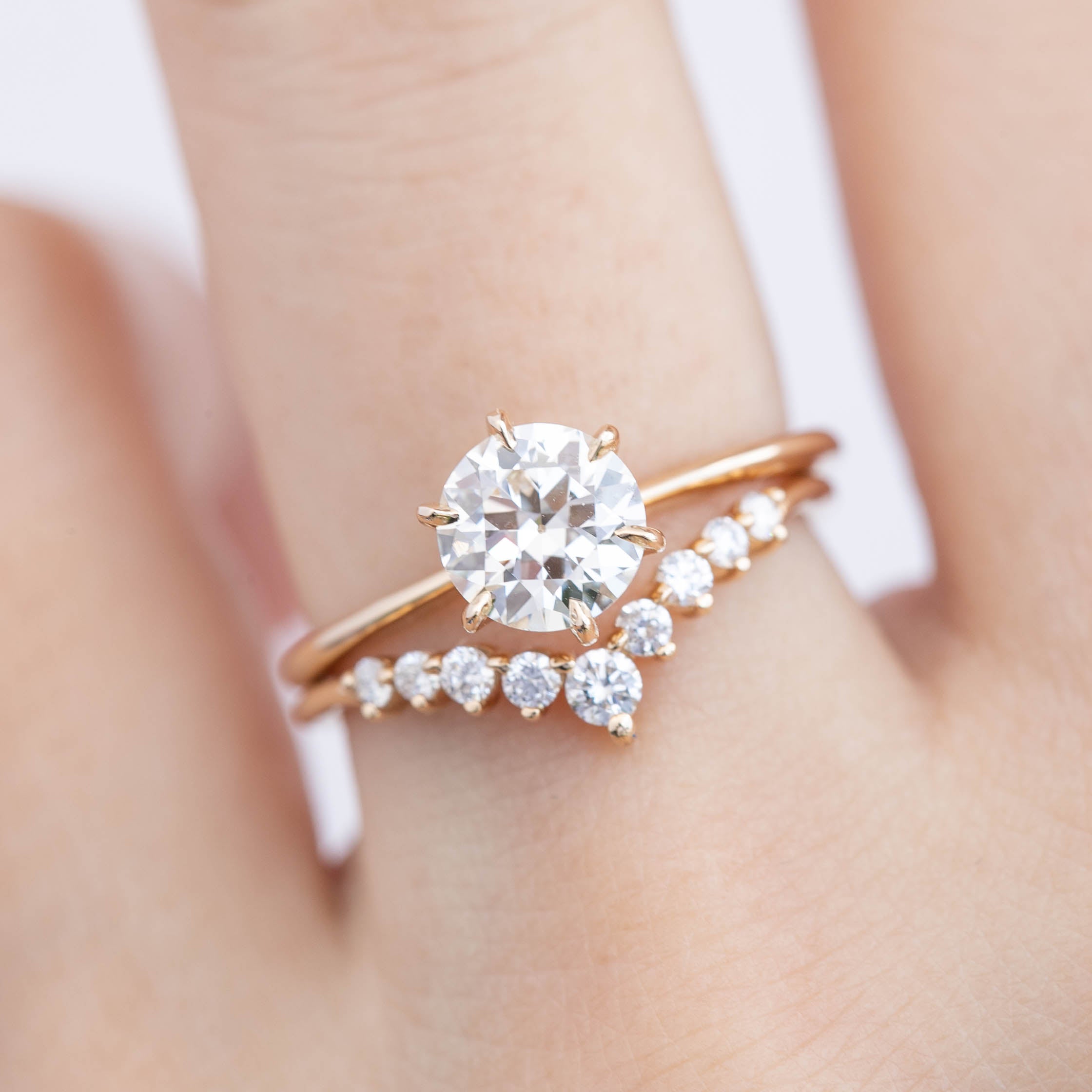 フローリンリング　オールドマインカットダイヤモンド　1.15ct　GIA鑑定書付き