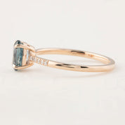 Audrey Ring - 1.07ct Montana Sapphire, 14k Rose Gold (One of a kind)