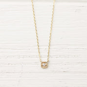 Milgrain Square Diamond Necklace