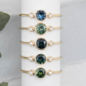 Moon & Star Ring, 0.45ct Sapphire