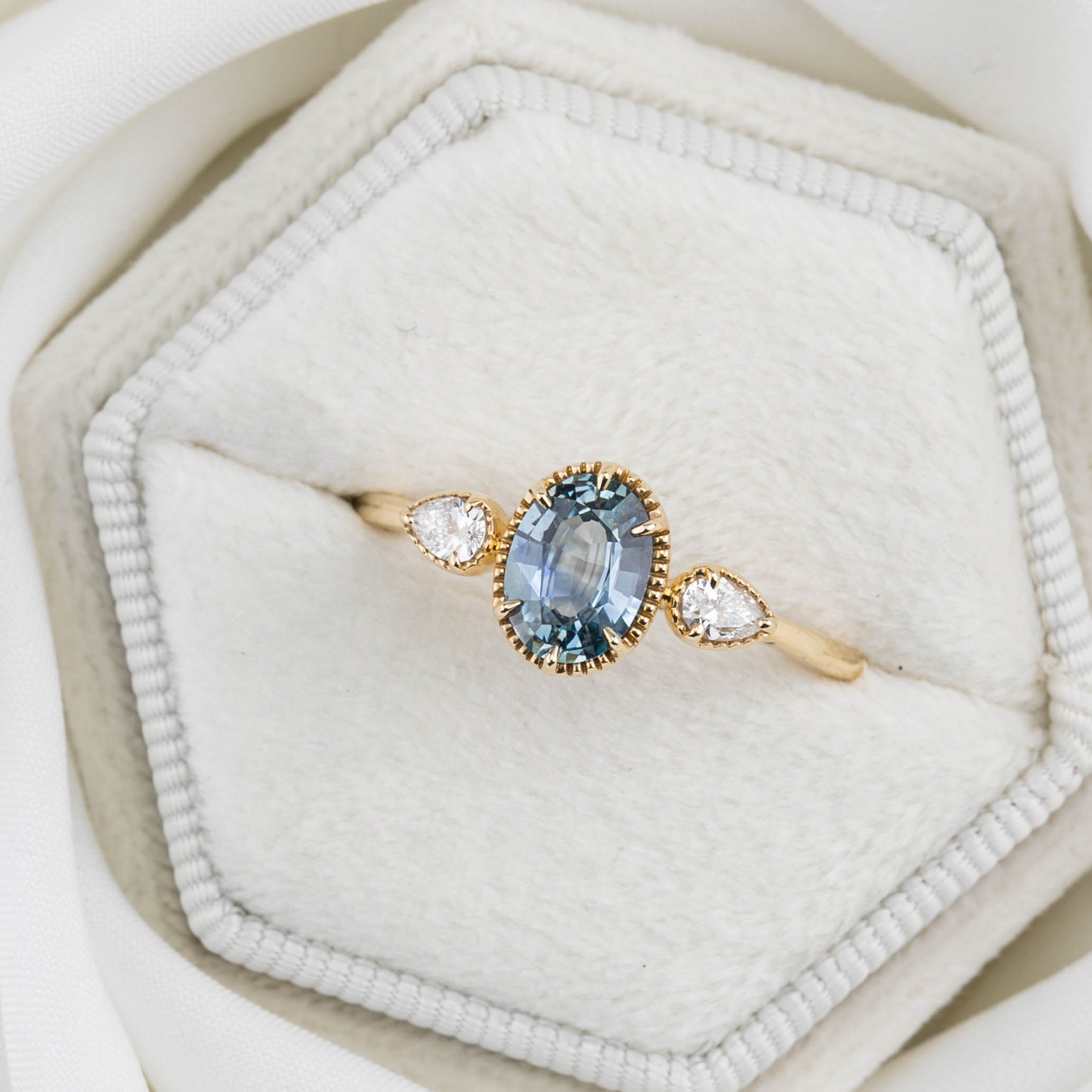 Diana Ring - 1.03ct Light Blue Montana Sapphire (One of a kind)