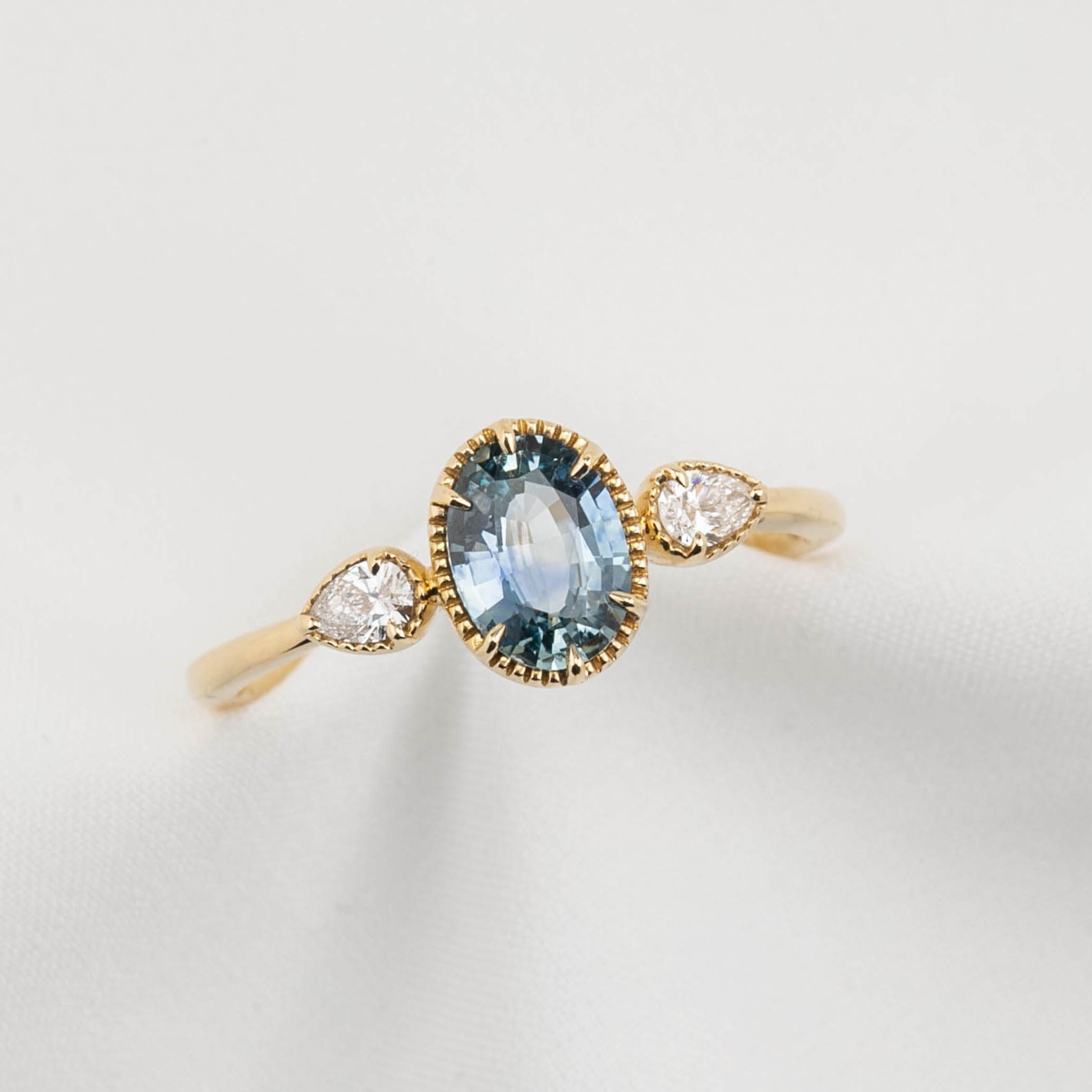 Diana Ring - 1.03ct Light Blue Montana Sapphire (One of a kind)
