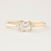 Lena Ring, 0.28ct Rose Cut Diamond, 14k Yellow Gold (One of a kind)