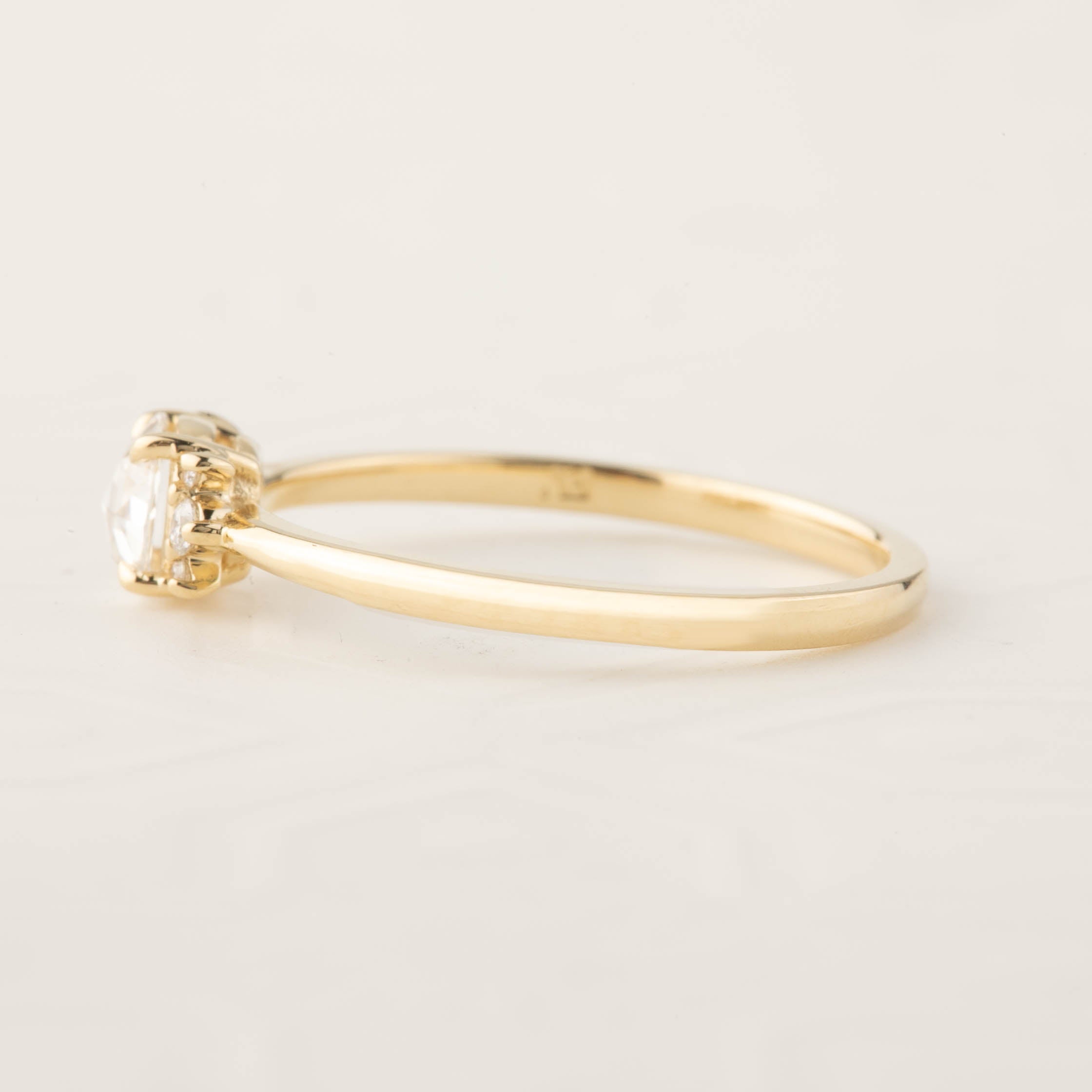Lena Ring, 0.28ct Rose Cut Diamond, 14k Yellow Gold (One of a kind)