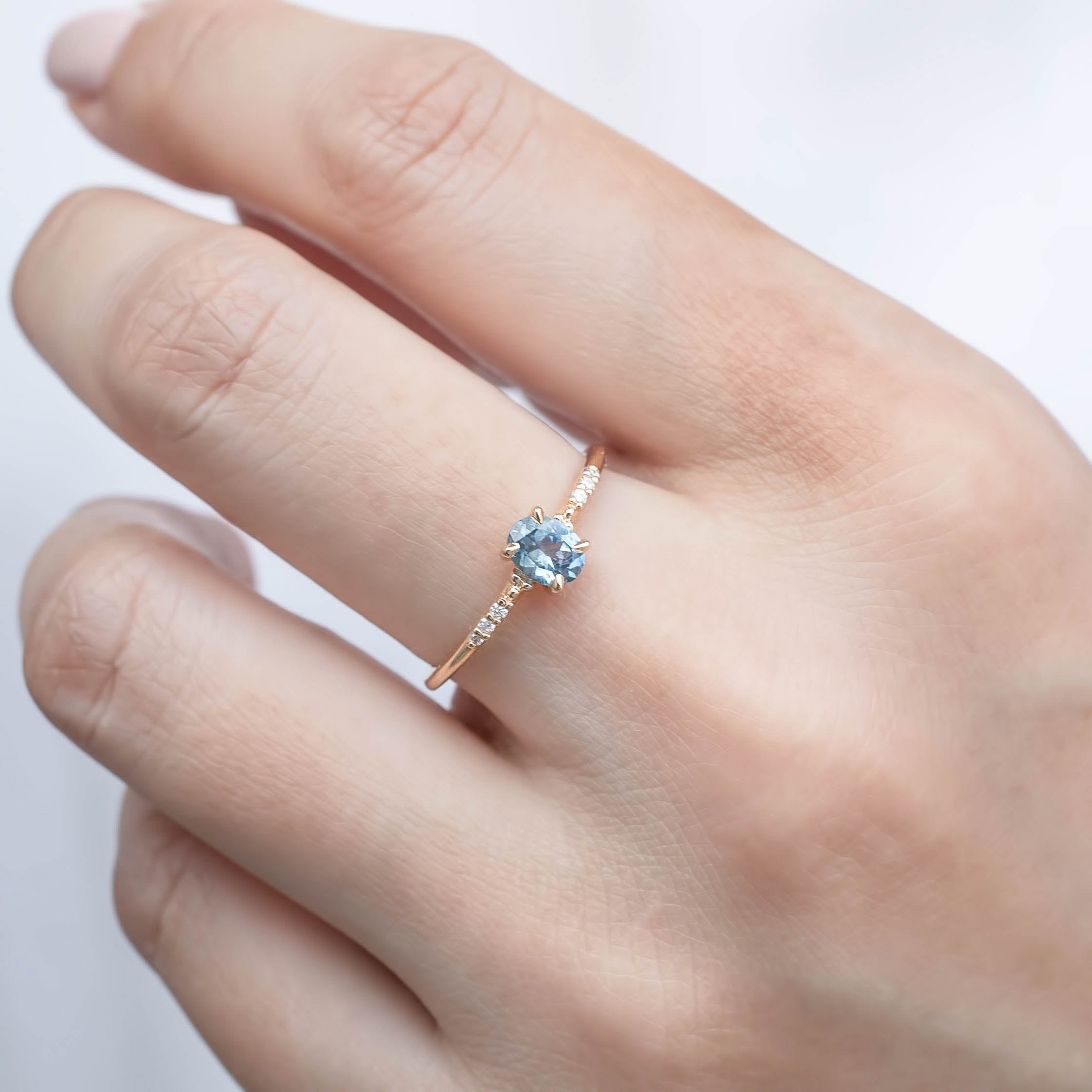 Eloise Ring, 0.45ct Montana Sapphire