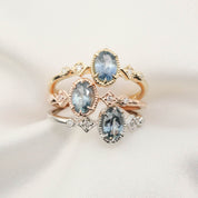 Stella Ring 6x4mm 0.60ct Teal Blue Montana Sapphire