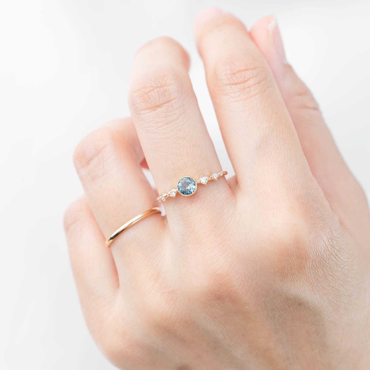 Celeste Ring, 0.45ct Montana Sapphire of your choice