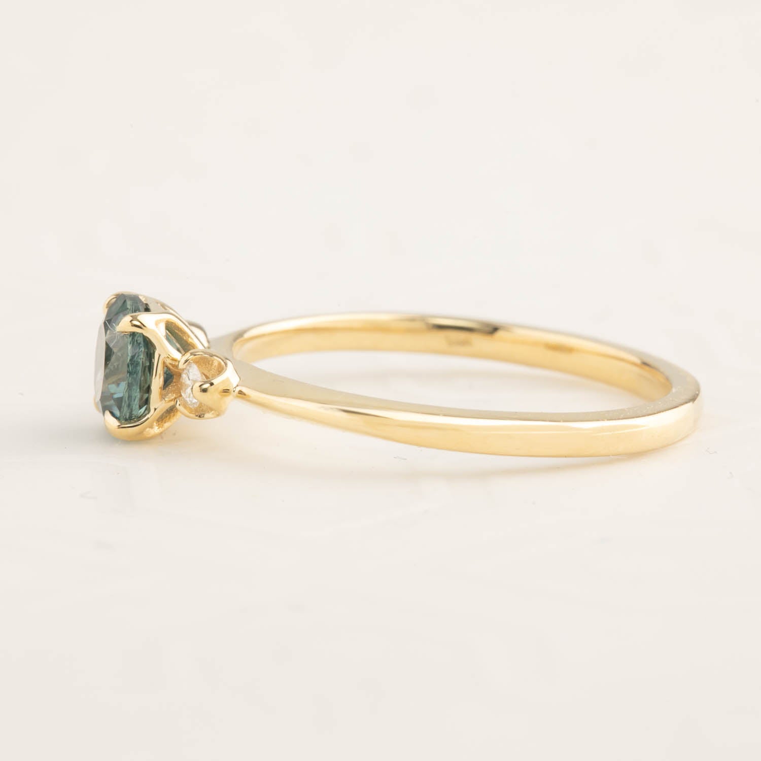 Sofia Ring - 0.89ct Teal Blue Montana Sapphire (One of a kind)