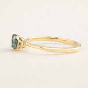 Sofia Ring - 0.89ct Teal Blue Montana Sapphire (One of a kind)
