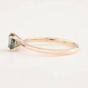 Jane Ring - 0.96ct Blue-Green Queensland Sapphire, 14k Rose Gold (One of a kind)