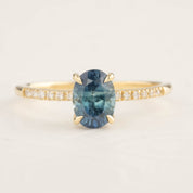 Audrey Ring - 1.44ct Blue-Green Montana Sapphire (One of a kind)