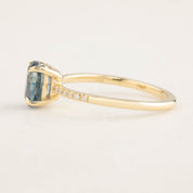 Audrey Ring - 1.44ct Blue-Green Montana Sapphire (One of a kind)