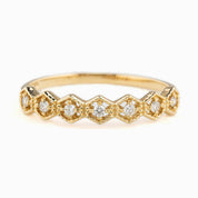 Milgrain Hexagon Ring