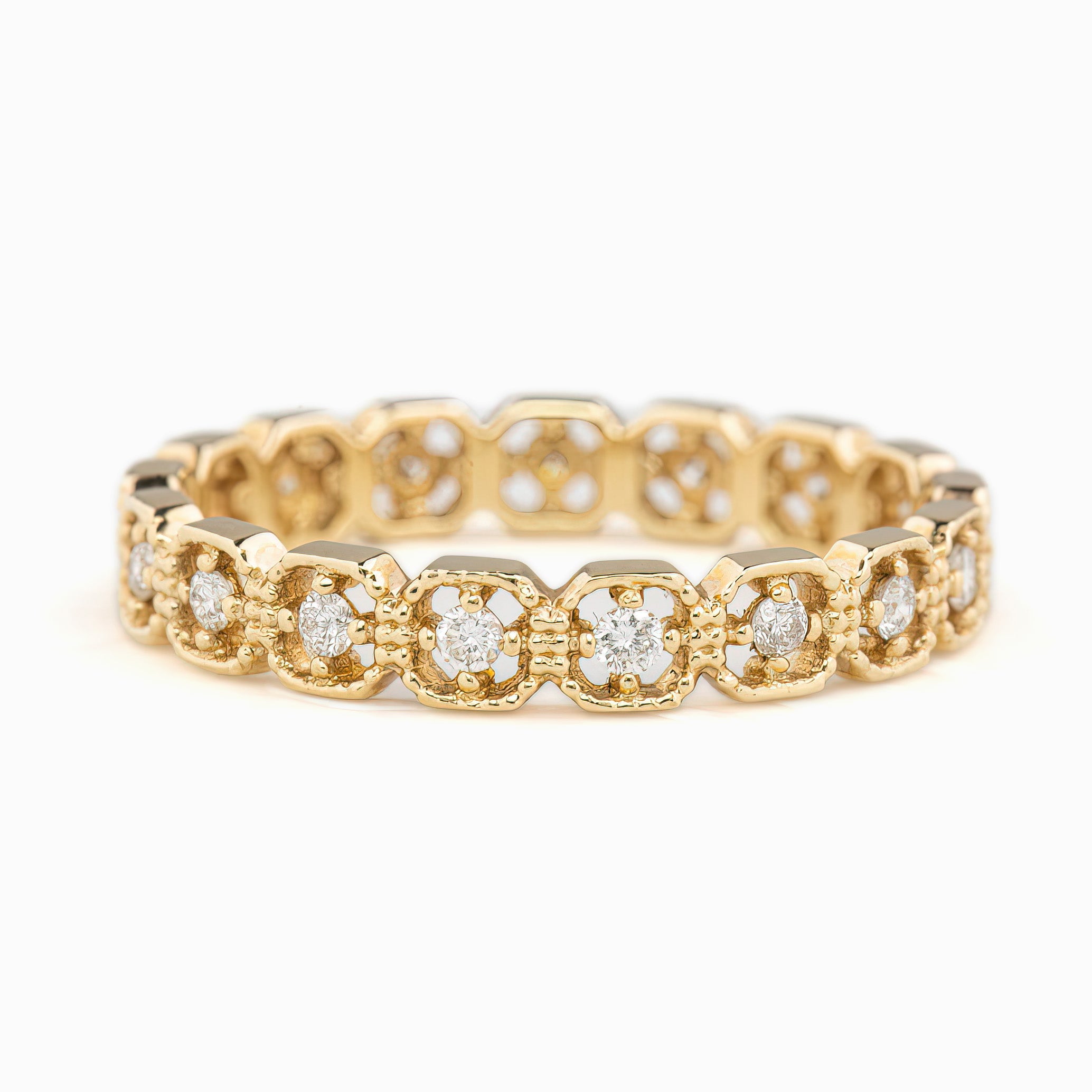 Milgrain Square Eternity Ring