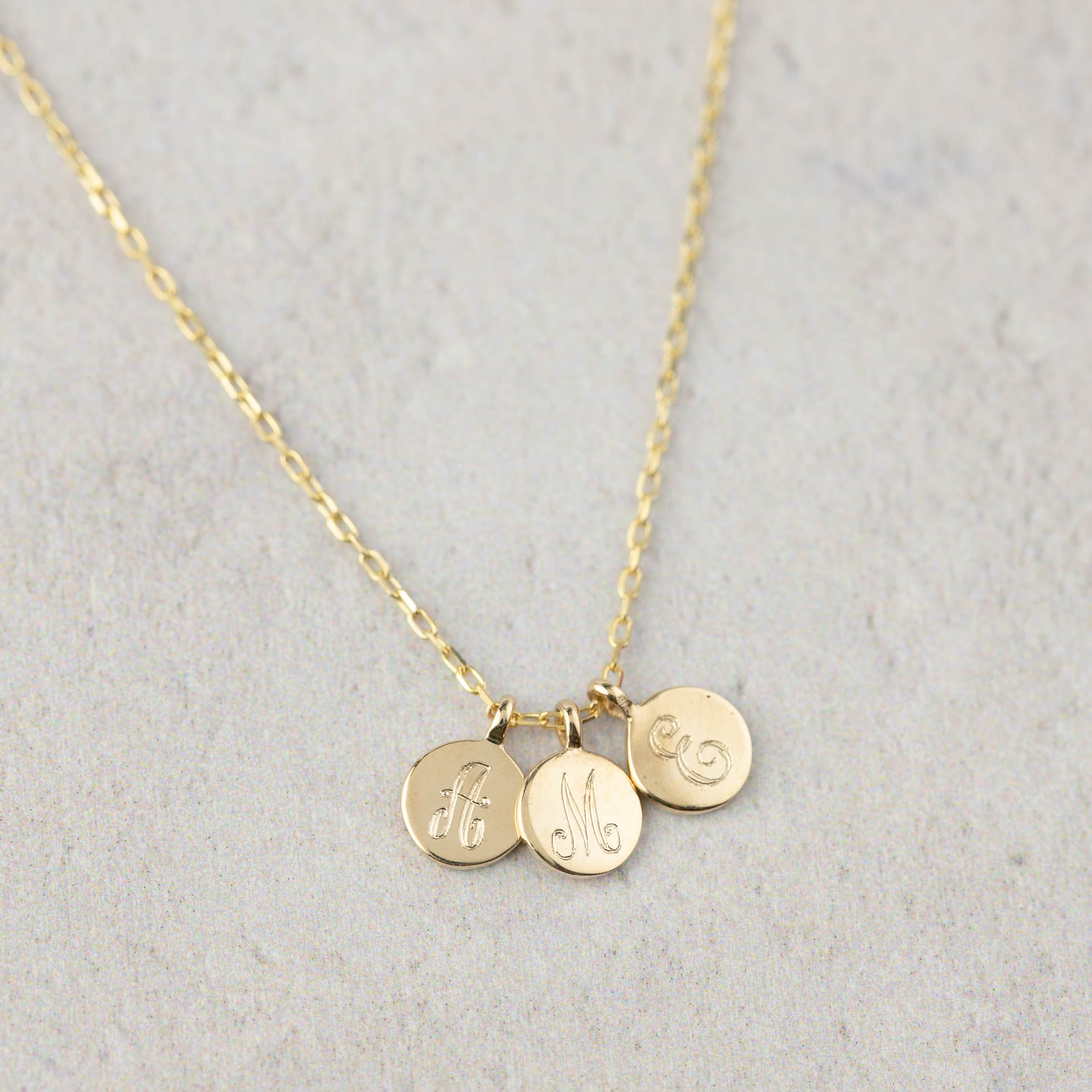Family Name Necklace / 14k Gold Family Tree Necklace / Diamond Disc Necklace  / Multiple Names Necklace / Personalized Necklace /Gift for her