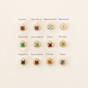 Dahlia 1.5mm Birthstone Stud Earrings (for Kids)