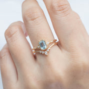 【即日配送】アガサリング・0.60ct・アクアマリン・K14YG
