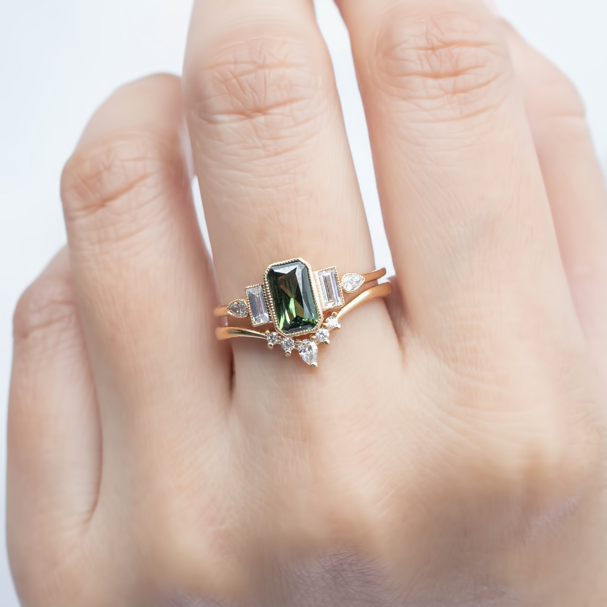 Edith Ring - 1.06ct Green Queensland Sapphire (One of a kind)
