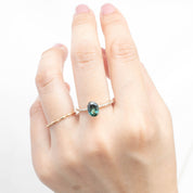 【即日配送】マリアリング ・1.53ct・非加熱クイーンズランド産グリーンサファイア・K14YG