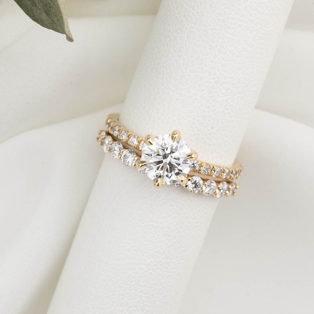 Maria Luxe Ring, IGI Certified 1.3ct Lab Diamond, 14K Yellow Gold (One of a kind)