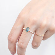 【即日配送】マリアリング ・1.53ct・非加熱クイーンズランド産グリーンサファイア・K14YG