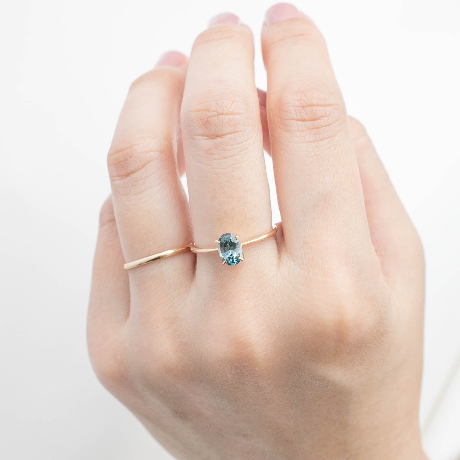 Nina Ring - 0.98ct Green Montana Sapphire (One of a kind)