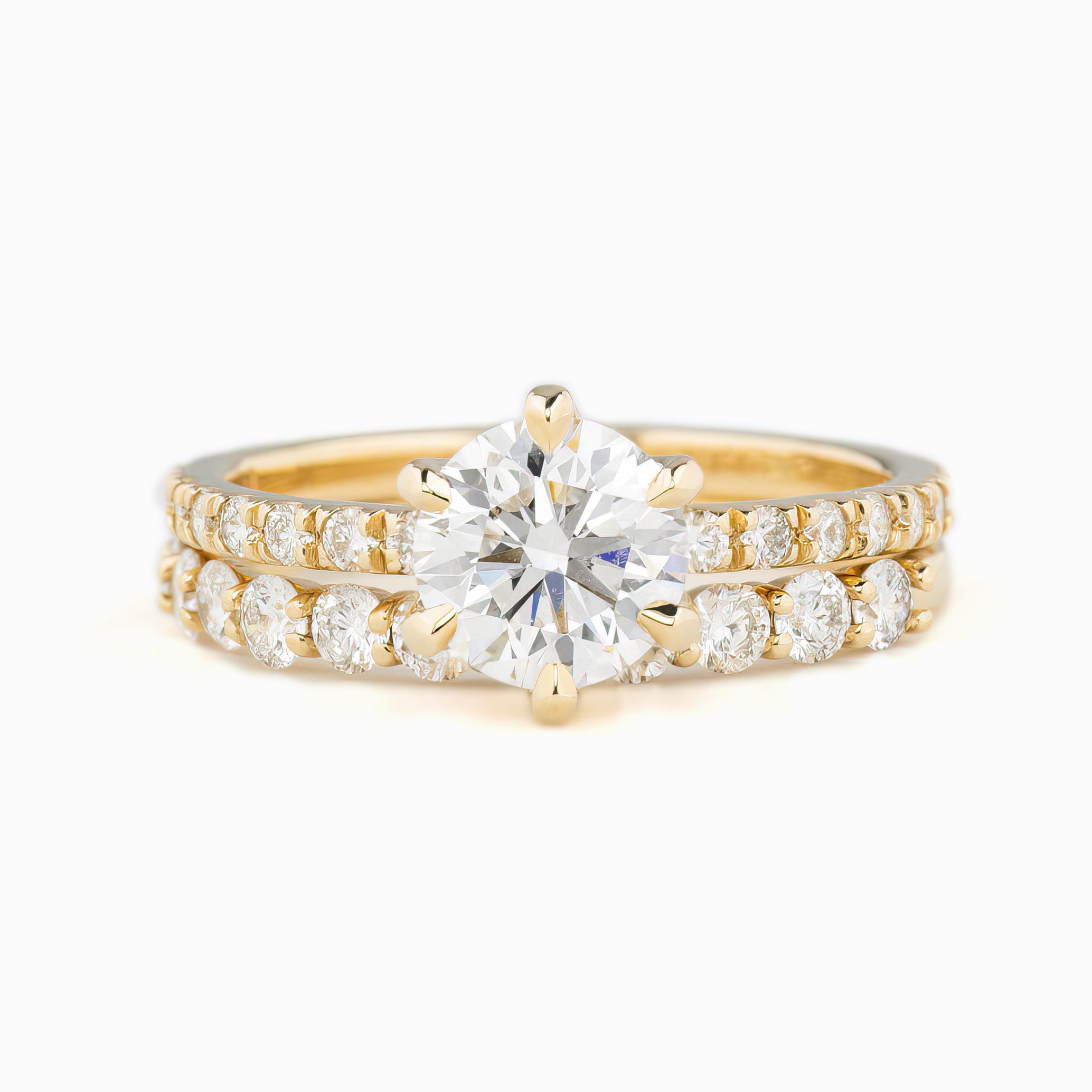 Maria Luxe Ring, IGI Certified 1.3ct Lab Diamond, 14K Yellow Gold (One of a kind)