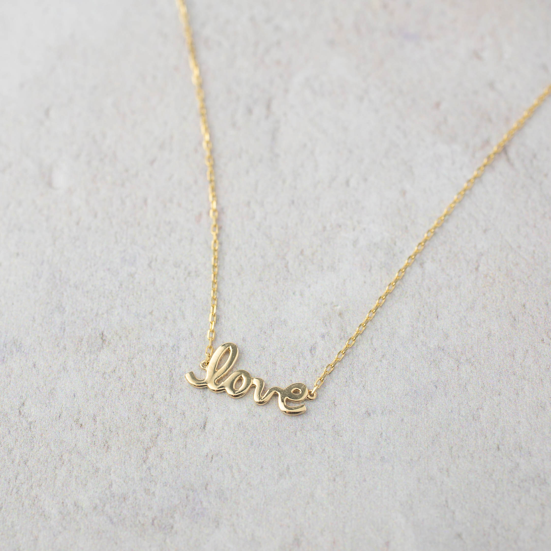 Love Script Charm Necklace – Rebecca Accessories