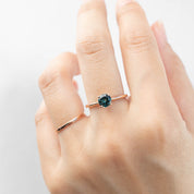 Jane Ring - 0.96ct Blue-Green Queensland Sapphire, 14k Rose Gold (One of a kind)